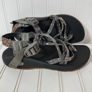 Chaco ZX/2 Double Strap‎ Classic Sport Sandal Women's Size 8 Gray/Orange